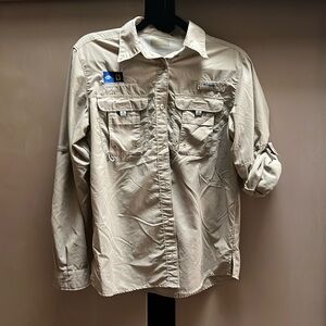 Columbia Beige Button Down Shirt